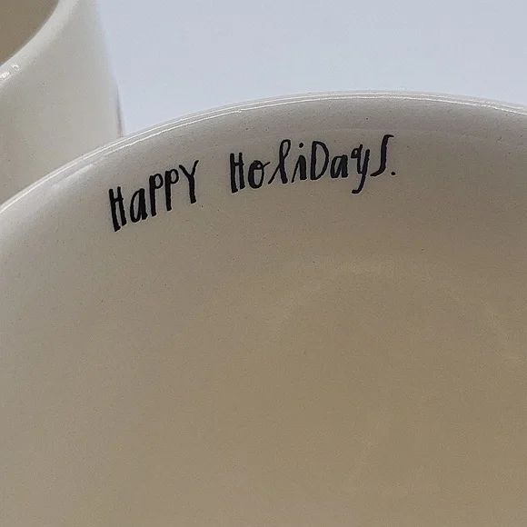 Rae Dunn Red Happy Holiday Nutcracker Mugs x 4 - Picture 8 of 9